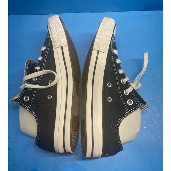 Converse Unisex Black Double Tongue Floral Low Top Sneaker Women 9 Mens 7 - Picture 6 of 9